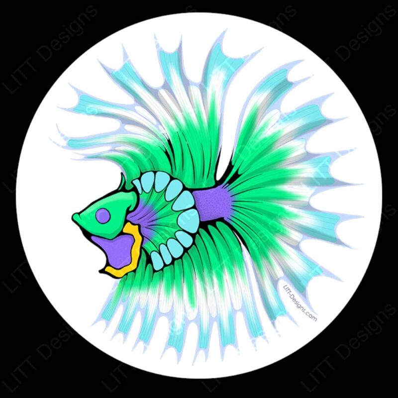 Blu Betta Vinyl Sticker