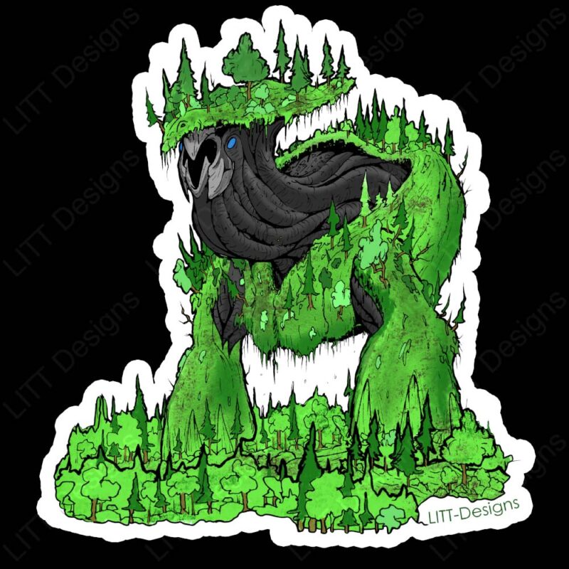 Mountain Dragon Vinyl Sticker