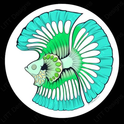 Jade Betta Vinyl Sticker