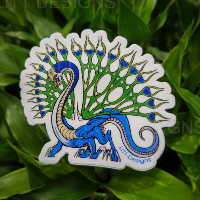 Peacock Dragon Sticker Photo