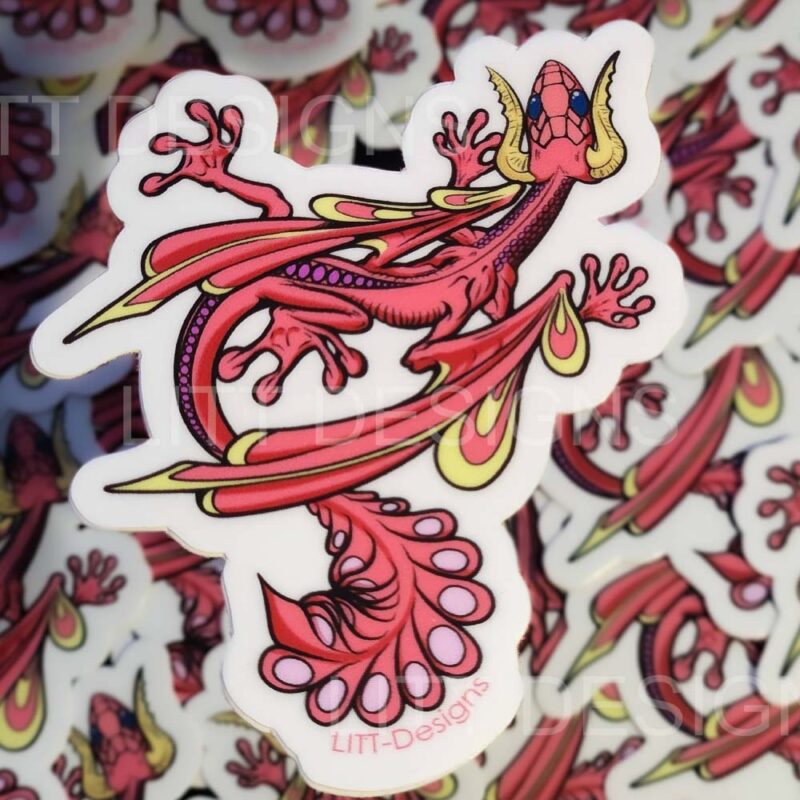 Gecko Dragon Vinyl Sticker