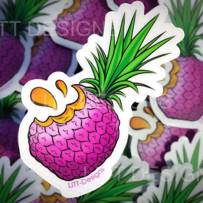 Pink Pineapple Sticker Stack