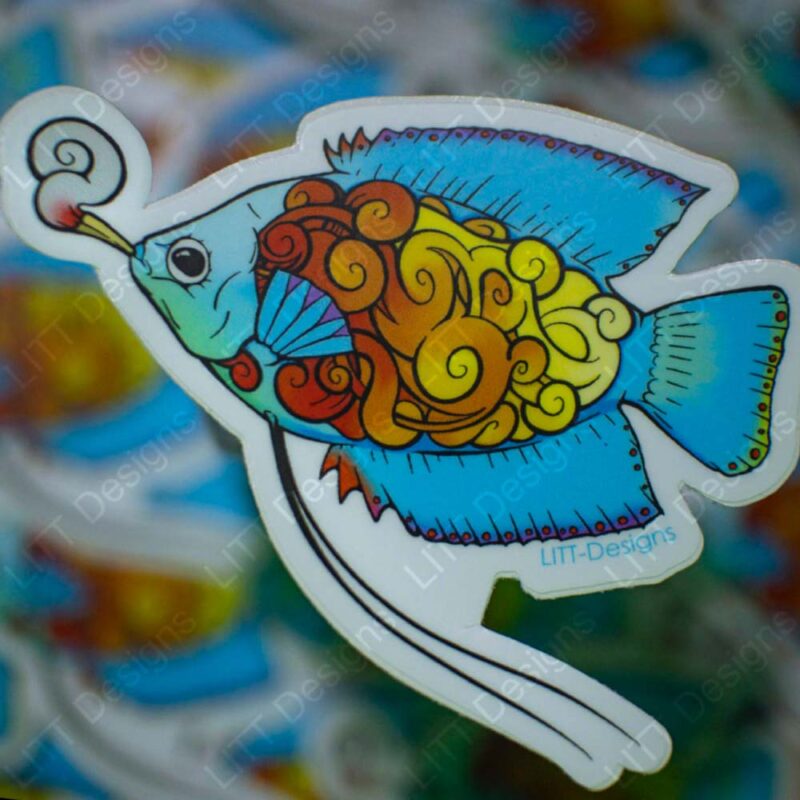 Pufferfish Gourami Sticker Stack