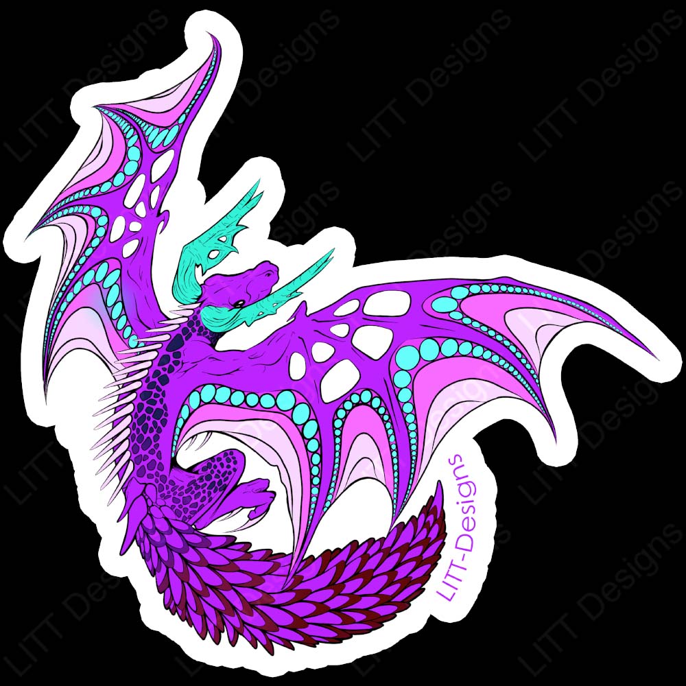 Bullhorn Dragon Vinyl Sticker