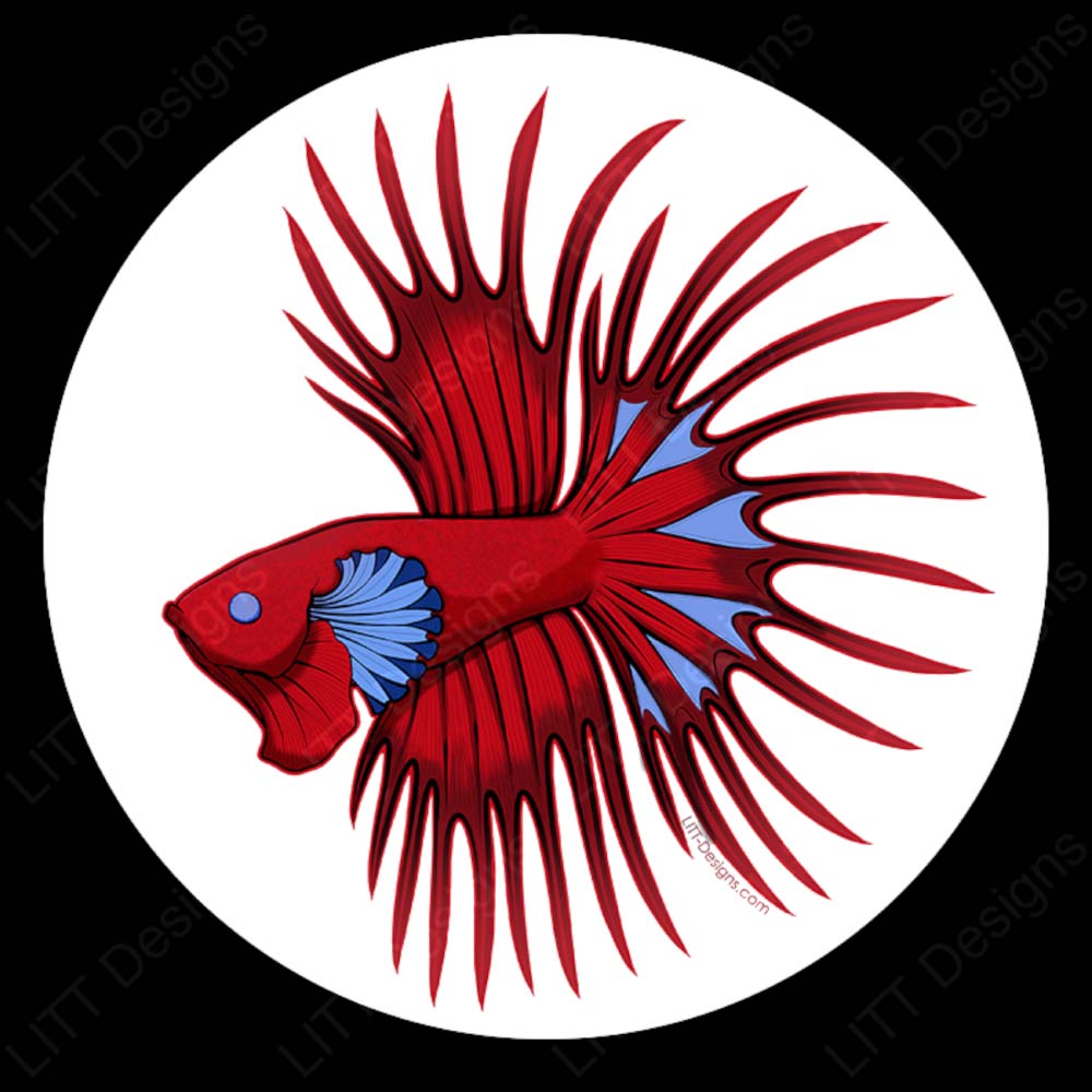 Spike Betta Fish Sticker