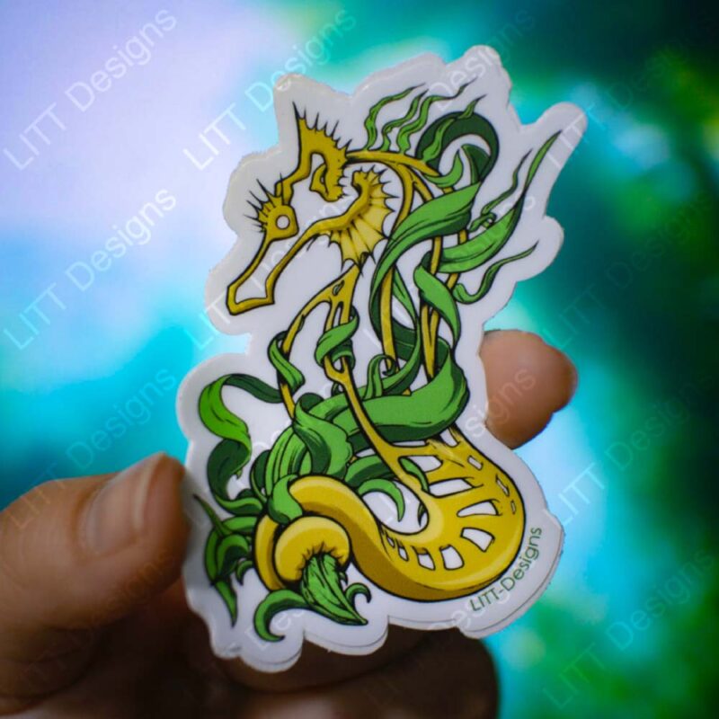 Quantum Seahorse Sticker Photo