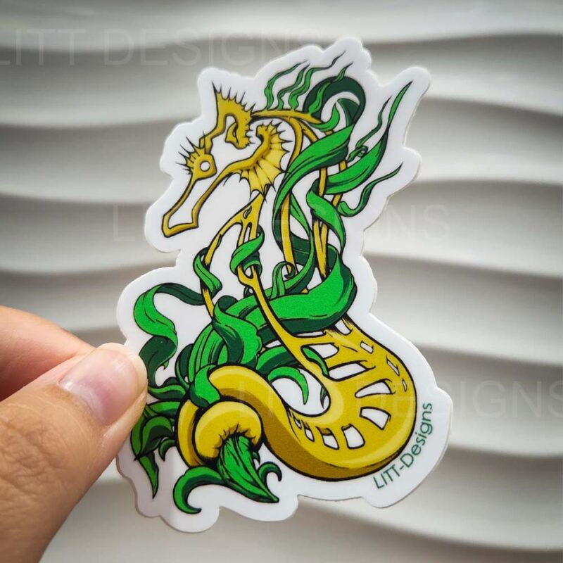 Quantum Seahorse Sticker Photo