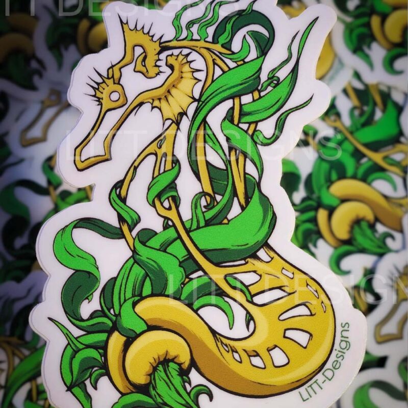 Quantum Seahorse Sticker Stack