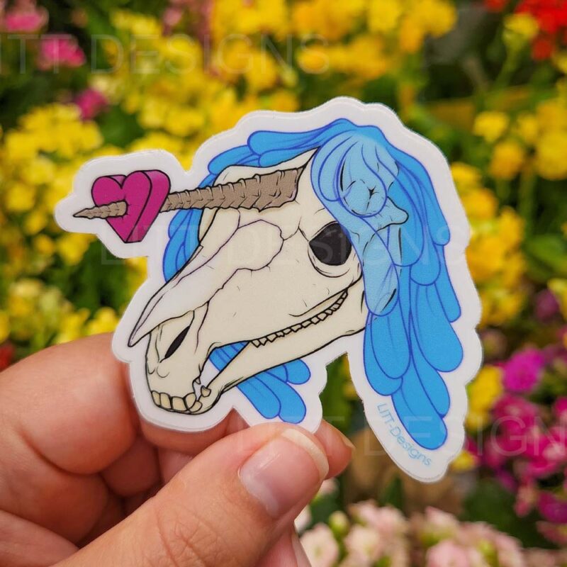 Unicorn Skull Sticker Photo