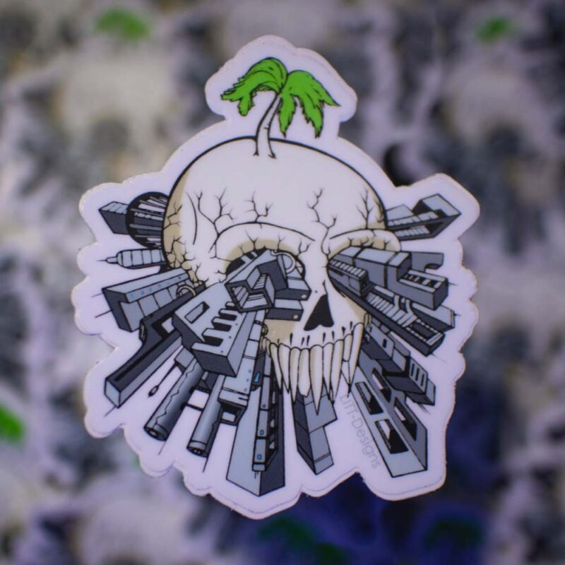 Skull Dystopia Sticker Stack