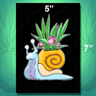 Snail Garden 5x7 Print