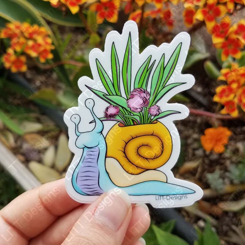 Snail Garden Sticker Photo