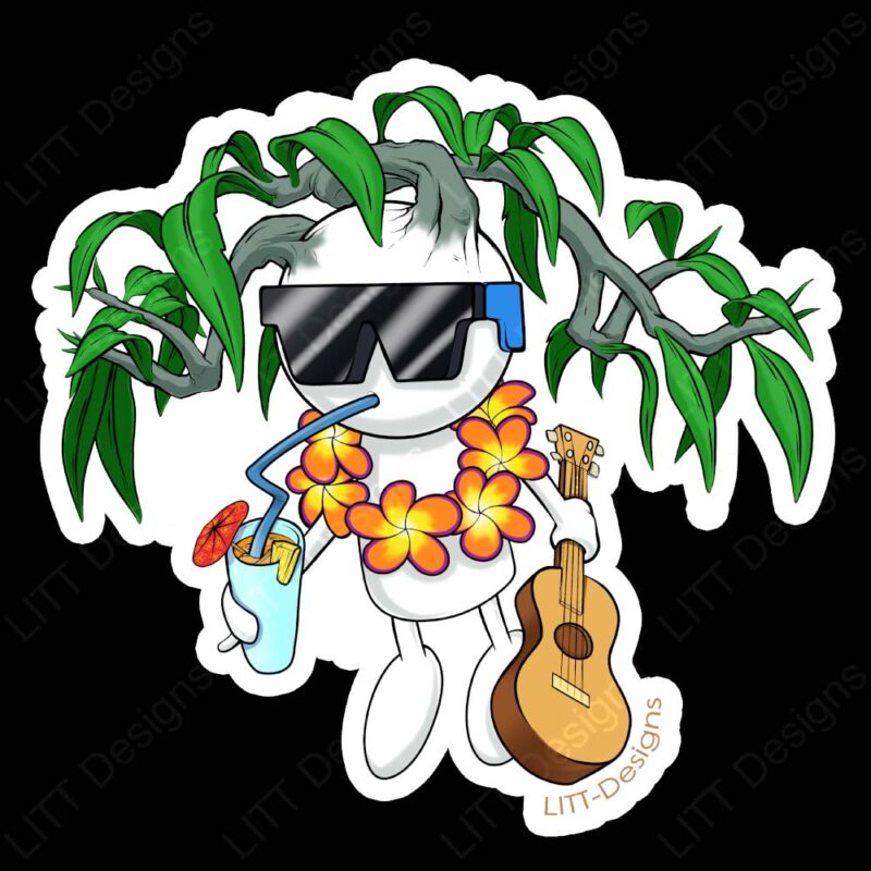 Tourist Vacation Vinyl Sticker