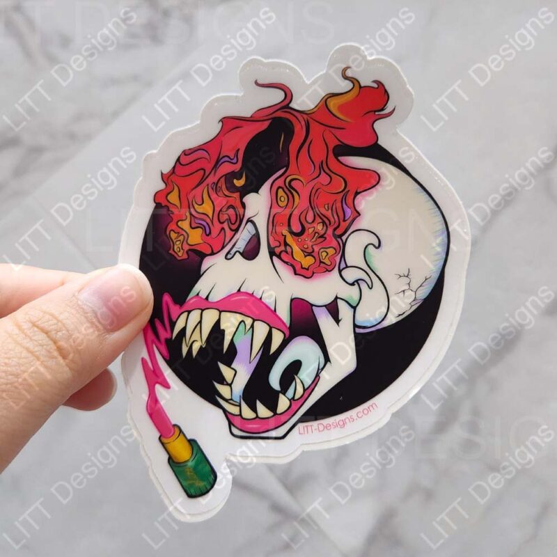 Vanity Skull Sticker Photo