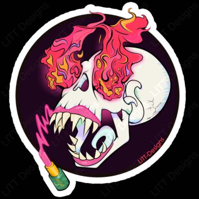 Vanity Skull Vinyl Sticker