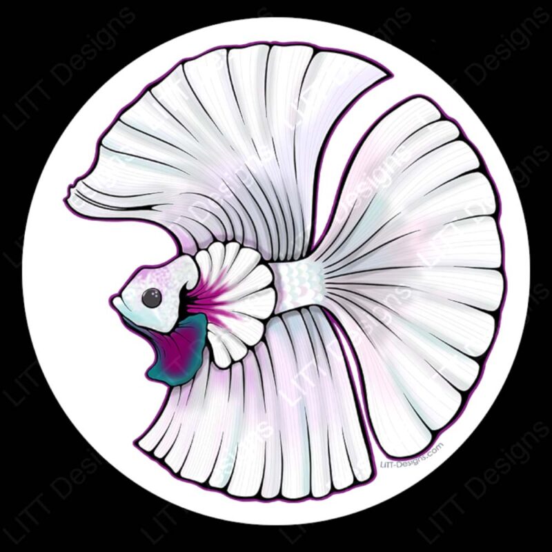 Cthulu Betta Vinyl Sticker